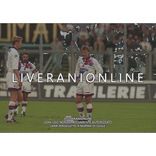 15-10-1997 BERGAMO COPPA ITALIA ATALANTA BOLOGNA 3-1 NELLA FOTO KENNET ANDERSSON E IGOR KOLIVANOV AG ALDO LIVERANI SAS