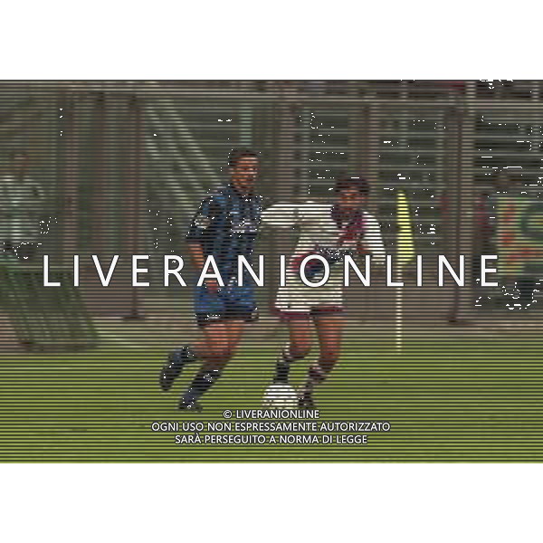 15-10-1997 BERGAMO COPPA ITALIA ATALANTA BOLOGNA 3-1 NELLA FOTO ZORAN MIRKOVIC E DANIELE CARNASCIALI AG ALDO LIVERANI SAS
