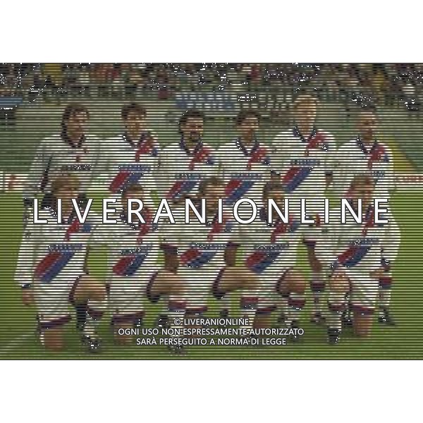 15-10-1997 BERGAMO COPPA ITALIA ATALANTA BOLOGNA 3-1 NELLA FOTO FORMAZIONE BOLOGNA 1997-1998 SIN GIORGIO STERCHELE-MASSIMO PAGANIN-MICHELE PARAMATTI-DANIELE CARNASCIALI-KENNET ANDERSSON-STEFANO TORRISI SED SIN GIANCARLO MAROCCHI-OSCAR MAGONI-IGOR SHALIMOV-ROBERTO BAGGIO-IGOR KOLIVANOV AG ALDO LIVERANI SAS