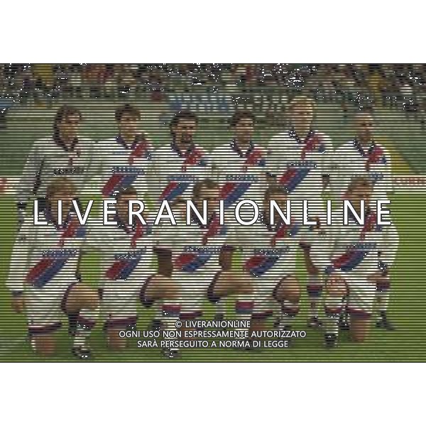 15-10-1997 BERGAMO COPPA ITALIA ATALANTA BOLOGNA 3-1 NELLA FOTO FORMAZIONE BOLOGNA 1997-1998 SIN GIORGIO STERCHELE-MASSIMO PAGANIN-MICHELE PARAMATTI-DANIELE CARNASCIALI-KENNET ANDERSSON-STEFANO TORRISI SED SIN GIANCARLO MAROCCHI-OSCAR MAGONI-IGOR SHALIMOV-ROBERTO BAGGIO-IGOR KOLIVANOV AG ALDO LIVERANI SAS