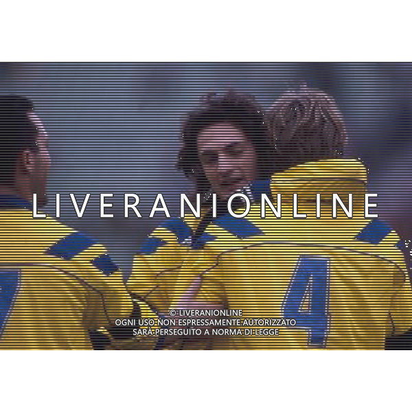 Juventus calcio 1993/94 nella foto andrea fortunato ph archivio agenzia aldo liverani