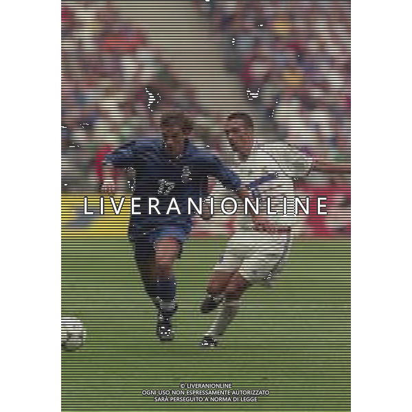 03-07-1998 CAMPIONATO DEL MONDO FRANCIA 98 PARIGI-ITALIA FRANCIA 0-0 AI SUPPLEMENTARI 4-3 NELLA FOTO FRANCESCO MORIERO AG ALDO LIVERANI SAS