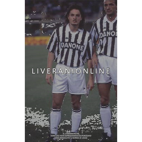 Juventus calcio 1993/94 nella foto andrea fortunato ph archivio agenzia aldo liverani