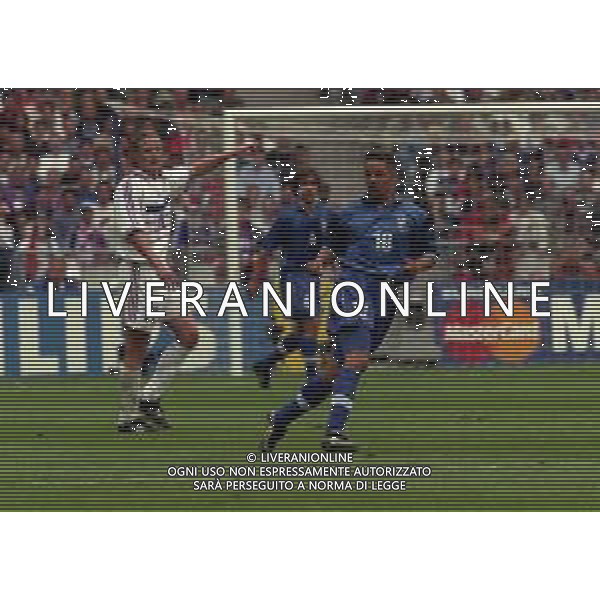 03-07-1998 CAMPIONATO DEL MONDO FRANCIA 98 PARIGI-ITALIA FRANCIA 0-0 AI SUPPLEMENTARI 4-3 NELLA FOTO ROBERTO BAGGIO AG ALDO LIVERANI SAS