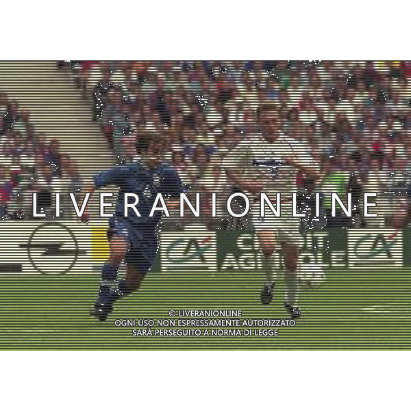 03-07-1998 CAMPIONATO DEL MONDO FRANCIA 98 PARIGI-ITALIA FRANCIA 0-0 AI SUPPLEMENTARI 4-3 NELLA FOTO Stephane Guivarc\'h AG ALDO LIVERANI SAS