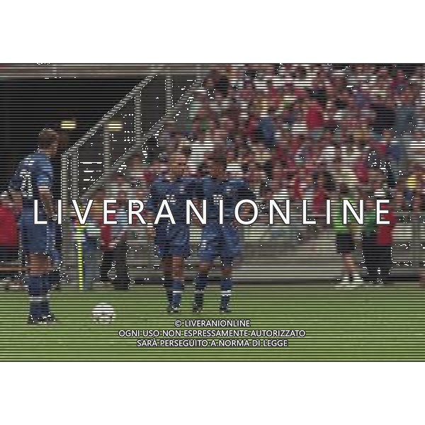 03-07-1998 CAMPIONATO DEL MONDO FRANCIA 98 PARIGI-ITALIA FRANCIA 0-0 AI SUPPLEMENTARI 4-3 NELLA FOTO CHRISTIAN VIERI- LUIGI DI BIAGIO E ROBERTO BAGGIO AG ALDO LIVERANI SAS