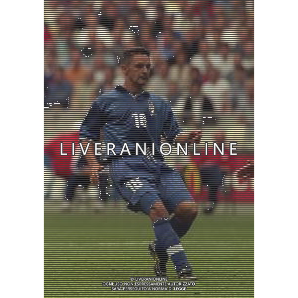 03-07-1998 CAMPIONATO DEL MONDO FRANCIA 98 PARIGI-ITALIA FRANCIA 0-0 AI SUPPLEMENTARI 4-3 NELLA FOTO ROBERTO BAGGIO AG ALDO LIVERANI SAS
