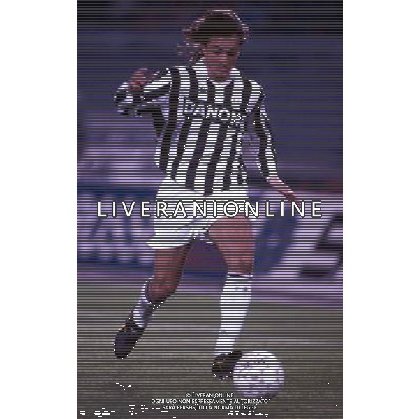 Juventus calcio 1993/94 nella foto andrea fortunato ph archivio agenzia aldo liverani