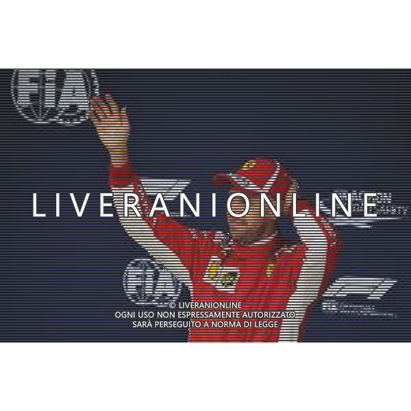 Sebastian Vettel (GER) Ferrari celebrates his pole position in qualifying parc ferme. 14.04.2018. Formula 1 World Championship, Rd 3, Chinese Grand Prix, Shanghai, China, Qualifying Day. / AGENZIA ALDO LIVERANI SAS - ITALY ONLY EDITORIAL USE ONLY - F1 Gp Cina Prove Ufficiali Qualifiche , Motor Racing - Formula One World Championship - Chinese Grand Prix - Practice Day - Shanghai, China 14.04.2018