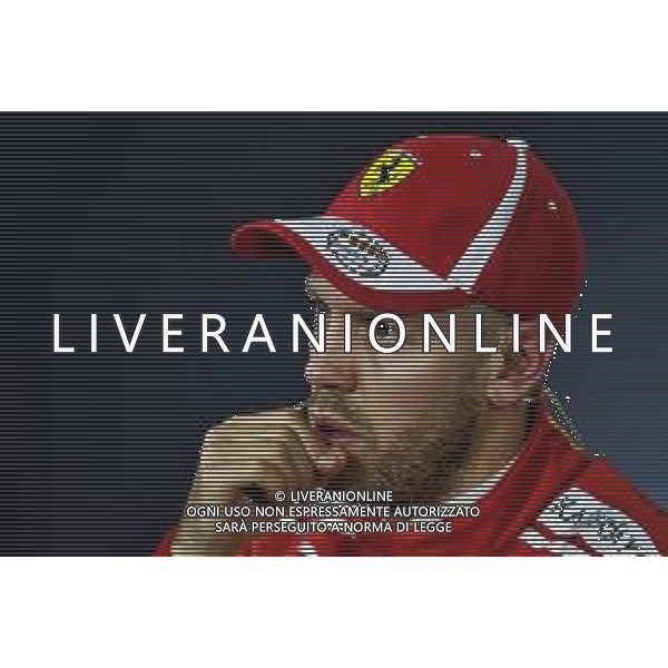 Sebastian Vettel (GER) Ferrari in the FIA Press Conference. 14.04.2018. Formula 1 World Championship, Rd 3, Chinese Grand Prix, Shanghai, China, Qualifying Day. / AGENZIA ALDO LIVERANI SAS - ITALY ONLY EDITORIAL USE ONLY - F1 Gp Cina Prove Ufficiali Qualifiche , Motor Racing - Formula One World Championship - Chinese Grand Prix - Practice Day - Shanghai, China 14.04.2018