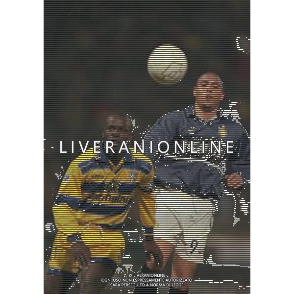 09-03-1999 PARMA SEMIFINALE DI COPPA ITALIA PARMA INTER 2-1 NELLA FOTO LILIAN THURAM RONALDO AG ALDO LIVERANI SAS