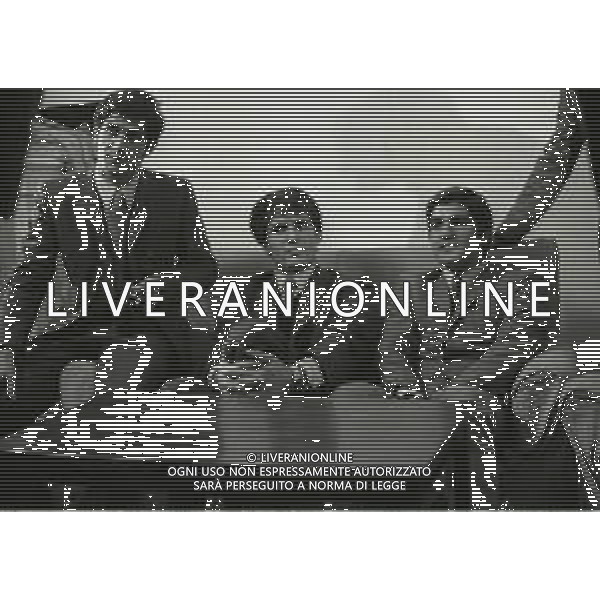 RETROSPETTIVA NINO BENVENUTI PUGILE ROMA 1969 NELLA FOTO NINO BENVENUTI CON GIULIANO GEMMA AG ALDO LIVERANI SAS