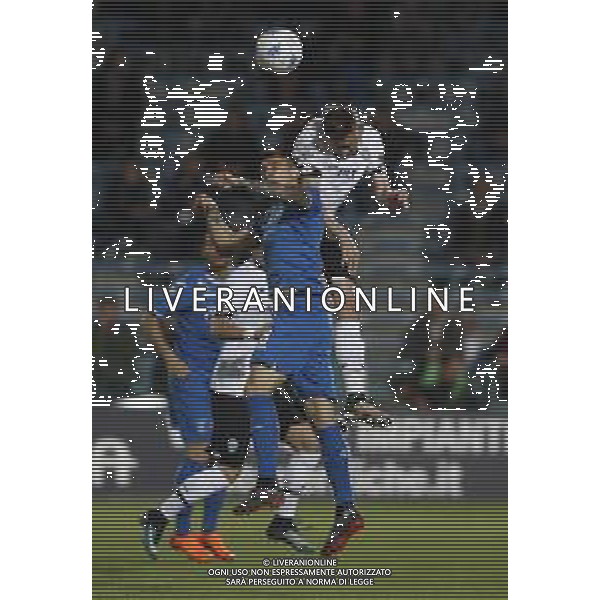 CESENA - EMPOLI serie B ConTe.it 17/04/2018 nella foto: Krunic Rade KUPISZ TOMASZ ©Claudio Zamagni/Agenzia Aldo Liverani Krunic Rade KUPISZ TOMASZ during Serie B conTe.it match between Cesena and Empoli at Stadio Orogel Dino Manuzzi on April 17, 2018 in Cesena, Italy. photo credit by Claudio Zamagni/Aldo Liverani Photo Agency