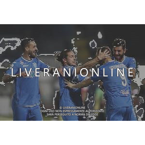 CESENA - EMPOLI serie B ConTe.it 17/04/2018 nella foto: esultanza empoli ©Claudio Zamagni/Agenzia Aldo Liverani empoli celebrates after scoring a goal during Serie B conTe.it match between Cesena and Empoli at Stadio Orogel Dino Manuzzi on April 17, 2018 in Cesena, Italy. photo credit by Claudio Zamagni/Aldo Liverani Photo Agency