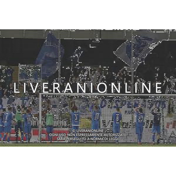 CESENA - EMPOLI serie B ConTe.it 17/04/2018 nella foto: empoli esultanza finale ©Claudio Zamagni/Agenzia Aldo Liverani empoli final exultation during Serie B conTe.it match between Cesena and Empoli at Stadio Orogel Dino Manuzzi on April 17, 2018 in Cesena, Italy. photo credit by Claudio Zamagni/Aldo Liverani Photo Agency