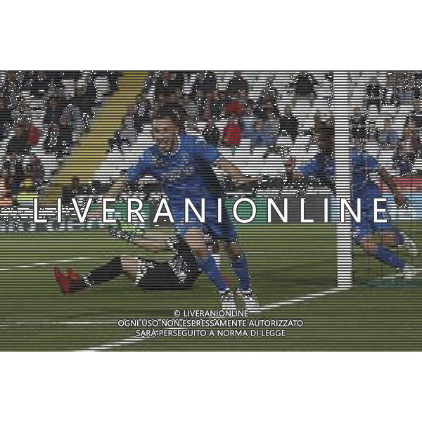 CESENA - EMPOLI serie B ConTe.it 17/04/2018 nella foto: esultanza Donnarumma Alfredo ©Claudio Zamagni/Agenzia Aldo Liverani Donnarumma Alfredo celebrates after scoring a goal during Serie B conTe.it match between Cesena and Empoli at Stadio Orogel Dino Manuzzi on April 17, 2018 in Cesena, Italy. photo credit by Claudio Zamagni/Aldo Liverani Photo Agency