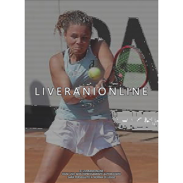 Fed Cup Play-Off per la promozione nel World Group Italia-Belgio Genova - 21.04.2018 Jasmine Paolini vs Elise Mertens Nella Foto:Jasmine Paolini /Ph.Vitez-Ag. Aldo Liverani / AGENZIA ALDO LIVERANI SAS