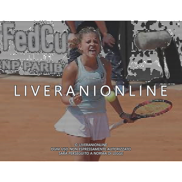 Fed Cup Play-Off per la promozione nel World Group Italia-Belgio Genova - 21.04.2018 Jasmine Paolini vs Elise Mertens Nella Foto:Jasmine Paolini /Ph.Vitez-Ag. Aldo Liverani / AGENZIA ALDO LIVERANI SAS