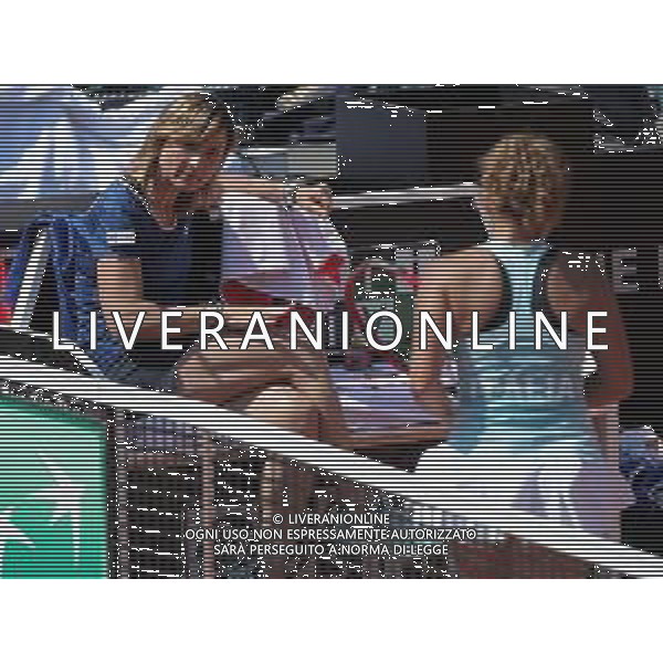 Fed Cup Play-Off per la promozione nel World Group Italia-Belgio Genova - 21.04.2018 Jasmine Paolini vs Elise Mertens Nella Foto:Jasmine Paolini e Tathiana Garbin /Ph.Vitez-Ag. Aldo Liverani / AGENZIA ALDO LIVERANI SAS