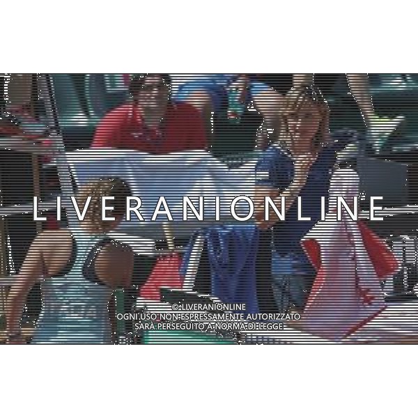 Fed Cup Play-Off per la promozione nel World Group Italia-Belgio Genova - 21.04.2018 Jasmine Paolini vs Elise Mertens Nella Foto:Jasmine Paolini Tathiana Garbin /Ph.Vitez-Ag. Aldo Liverani / AGENZIA ALDO LIVERANI SAS