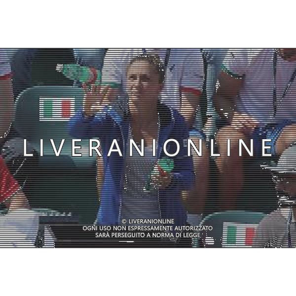 Fed Cup Play-Off per la promozione nel World Group Italia-Belgio Genova - 21.04.2018 Jasmine Paolini vs Elise Mertens Nella Foto:Sara Errani /Ph.Vitez-Ag. Aldo Liverani / AGENZIA ALDO LIVERANI SAS