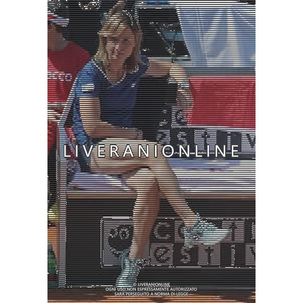 Fed Cup Play-Off per la promozione nel World Group Italia-Belgio Genova - 21.04.2018 Jasmine Paolini vs Elise Mertens Nella Foto:Tathiana Garbin /Ph.Vitez-Ag. Aldo Liverani / AGENZIA ALDO LIVERANI SAS