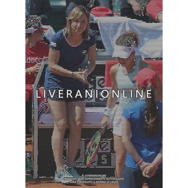 Fed Cup Play-Off per la promozione nel World Group Italia-Belgio Genova - 21.04.2018 Jasmine Paolini vs Elise Mertens Nella Foto:Tathiana Garbin Jasmine Paolini /Ph.Vitez-Ag. Aldo Liverani / AGENZIA ALDO LIVERANI SAS