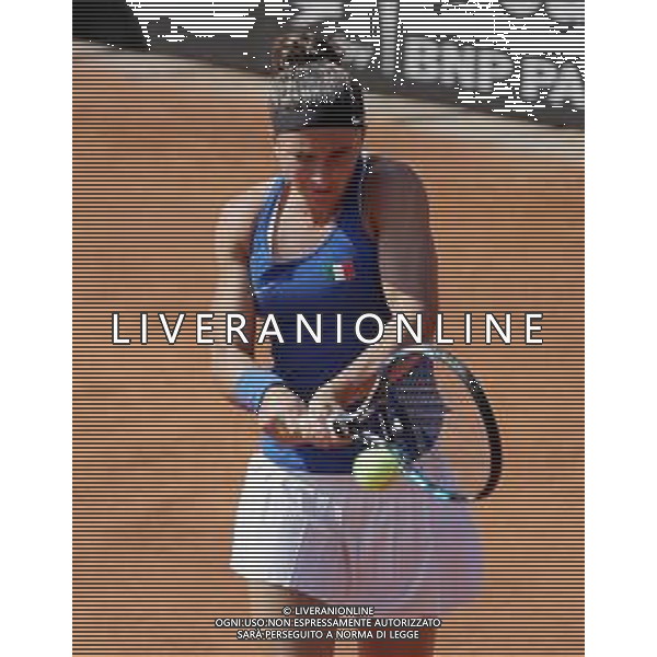 Fed Cup Play-Off per la promozione nel World Group Italia-Belgio Genova - 21.04.2018 Sara Errani vs Alison Van Uytvanck Nella Foto:Sara Errani /Ph.Vitez-Ag. Aldo Liverani