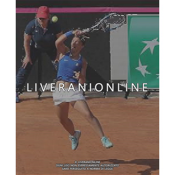 Fed Cup Play-Off per la promozione nel World Group Italia-Belgio Genova - 21.04.2018 Sara Errani vs Alison Van Uytvanck Nella Foto:Sara Errani /Ph.Vitez-Ag. Aldo Liverani