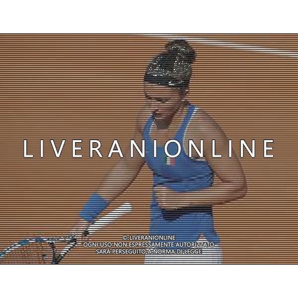 Fed Cup Play-Off per la promozione nel World Group Italia-Belgio Genova - 21.04.2018 Sara Errani vs Alison Van Uytvanck Nella Foto:Sara Errani /Ph.Vitez-Ag. Aldo Liverani