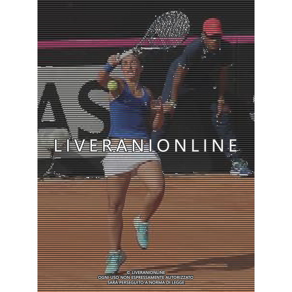 Fed Cup Play-Off per la promozione nel World Group Italia-Belgio Genova - 21.04.2018 Sara Errani vs Alison Van Uytvanck Nella Foto:Sara Errani /Ph.Vitez-Ag. Aldo Liverani