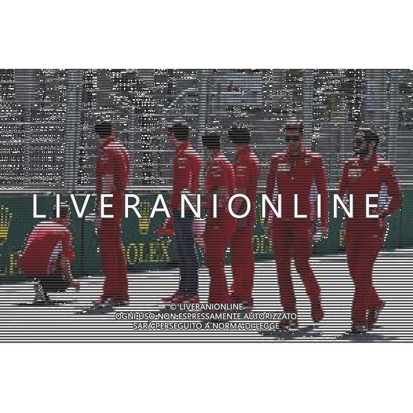Sebastian Vettel (GER) Ferrari walks the circuit with the team. 26.04.2018. Formula 1 World Championship, Rd 4, Azerbaijan Grand Prix, Baku Street Circuit, Azerbaijan, Preparation Day. / AGENZIA ALDO LIVERANI SAS - ITALY ONLY EDITORIAL USE ONLY - F1 Gp Azerbaijan Grand Prix - Preparation Day - Baku 26.04.2018