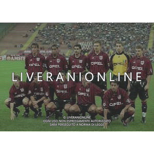 28-09-1999 MILANO-CHAMPIONS LEAGUE MILAN HERTA BERLINO 1-1 NELLA FOTO FORMAZIONE MILAN DA SIN. PAOLO MALDINI-SERGINHO-ROBERTO AYALA-OLIVER BIERHOFF-CHRISTIAN ABBIATI-ANDRIY SHECHENKO SED SIN. THOMAS HELVEG-LEONARDO-GENNARO GATTUSO-DEMETRIO ALBERTINI-ALESSANDRO COSTACURTA AG ALDO LIVERANI SAS
