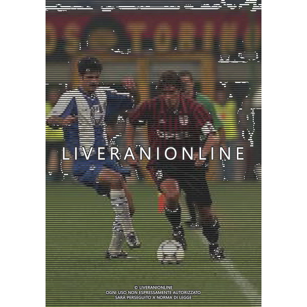 28-09-1999 MILANO-CHAMPIONS LEAGUE MILAN HERTA BERLINO 1-1 NELLA FOTO PAOLO MALDINI AG ALDO LIVERANI SAS