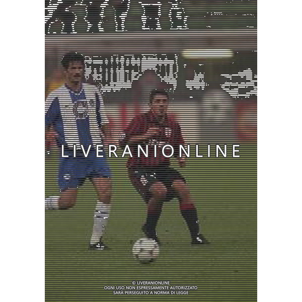 28-09-1999 MILANO-CHAMPIONS LEAGUE MILAN HERTA BERLINO 1-1 NELLA FOTO ALI DAEI E GENNARO GATTUSO AG ALDO LIVERANI SAS