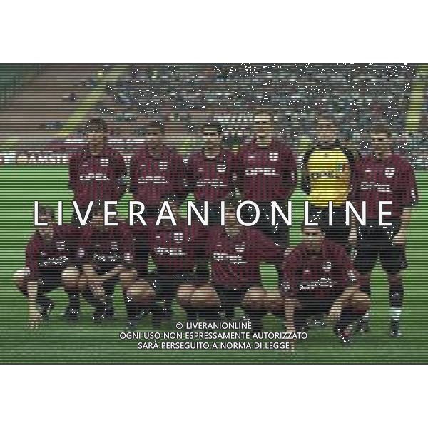28-09-1999 MILANO-CHAMPIONS LEAGUE MILAN HERTA BERLINO 1-1 NELLA FOTO FORMAZIONE MILAN DA SIN. PAOLO MALDINI-SERGINHO-ROBERTO AYALA-OLIVER BIERHOFF-CHRISTIAN ABBIATI-ANDRIY SHECHENKO SED SIN. THOMAS HELVEG-LEONARDO-GENNARO GATTUSO-DEMETRIO ALBERTINI-ALESSANDRO COSTACURTA AG ALDO LIVERANI SAS 
