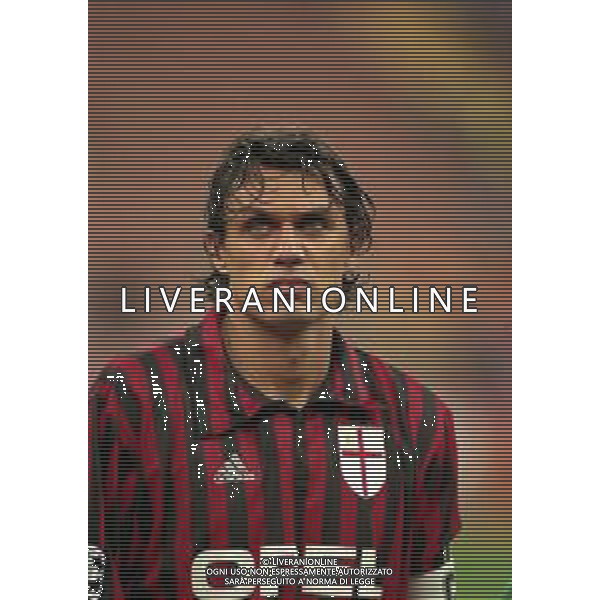 28-09-1999 MILANO-CHAMPIONS LEAGUE MILAN HERTA BERLINO 1-1 NELLA FOTO PAOLO MALDINI AG ALDO LIVERANI SAS