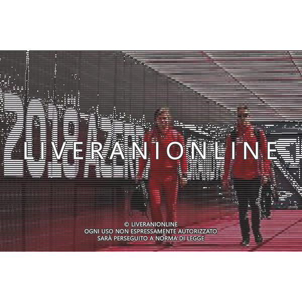 Sebastian Vettel (GER) Ferrari with Antti Kontsas (FIN) Personal Trainer. 27.04.2018. Formula 1 World Championship, Rd 4, Azerbaijan Grand Prix, Baku Street Circuit, Azerbaijan, Practice Day. / AGENZIA ALDO LIVERANI SAS - ITALY ONLY EDITORIAL USE ONLY - F1 - Formula One World Championship - Azerbaijan Grand Prix - Practice Day - Prove Libere Baku, Azerbaijan 27.04.2018