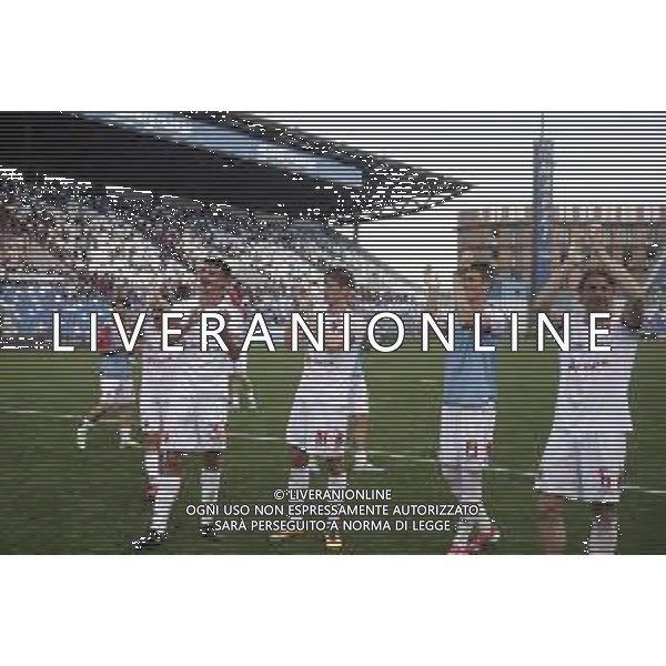 REGGIANA - PADOVA CAMPIONATO CALCIO LEGA PRO Serie C girone B 29 APRILE 2018 NELLA FOTO ESULTANZA DEI GIOCATORI DEL PADOVA A FINE GARA PER LA PROMOZIONE IN SERIE B ©GS / AGENZIA ALDO LIVERANI SAS