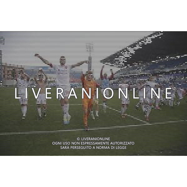 REGGIANA - PADOVA CAMPIONATO CALCIO LEGA PRO Serie C girone B 29 APRILE 2018 NELLA FOTO ESULTANZA DEI GIOCATORI DEL PADOVA A FINE GARA PER LA PROMOZIONE IN SERIE B ©GS / AGENZIA ALDO LIVERANI SAS