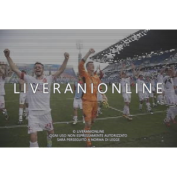 REGGIANA - PADOVA CAMPIONATO CALCIO LEGA PRO Serie C girone B 29 APRILE 2018 NELLA FOTO ESULTANZA DEI GIOCATORI DEL PADOVA A FINE GARA PER LA PROMOZIONE IN SERIE B ©GS / AGENZIA ALDO LIVERANI SAS