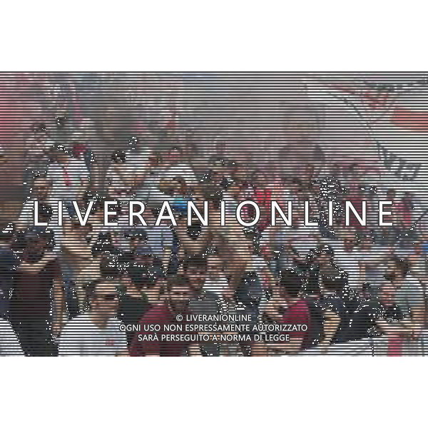 REGGIANA - PADOVA CAMPIONATO CALCIO LEGA PRO Serie C girone B 29 APRILE 2018 NELLA FOTO TIFOSI DEL PADOVA ATTENDONO LA FINE DELLA GARA PER FESTEGGIARE LA PROMOZIONE IN SERIE B ©GS / AGENZIA ALDO LIVERANI SAS