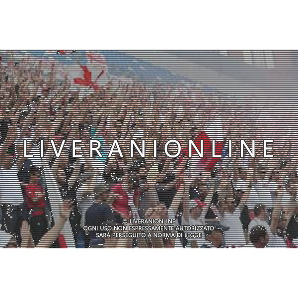 REGGIANA - PADOVA CAMPIONATO CALCIO LEGA PRO Serie C girone B 29 APRILE 2018 NELLA FOTO TIFOSI DEL PADOVA ATTENDONO LA FINE DELLA GARA PER FESTEGGIARE LA PROMOZIONE IN SERIE B ©GS / AGENZIA ALDO LIVERANI SAS