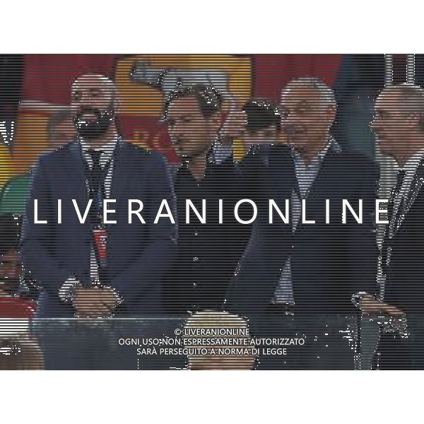 UEFA Champions League 2017/2018 Semifinale Ritorno Roma - 02.05.2018 Roma-Liverpool Nella Foto:james pallotta e monchi in tribuna con francesco totti /Ph.Vitez-Ag. Aldo Liverani