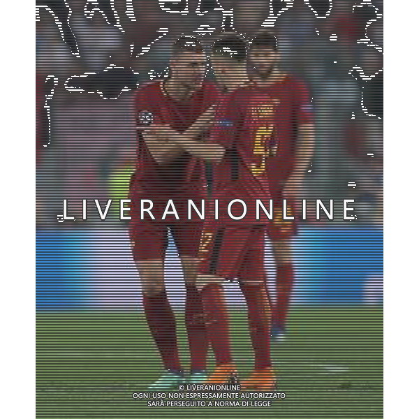 UEFA Champions League 2017/2018 Semifinale Ritorno Roma - 02.05.2018 Roma-Liverpool Nella Foto: edin dzeko con Stephan El Shaarawy /Ph.Vitez-Ag. Aldo Liverani