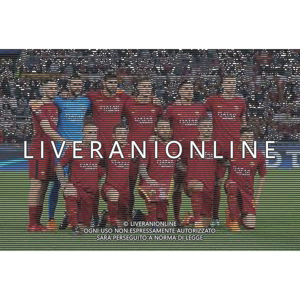 UEFA Champions League 2017/2018 Semifinale Ritorno Roma - 02.05.2018 Roma-Liverpool Nella Foto:Roma Squadra Formazione Alisson,Nainggolan,Pellegrini,Dzeko,Kolarov,Schick,De Rossi,Fazio,Florenzi,Manolas,El Shaarawy /Ph.Vitez-Ag. Aldo Liverani