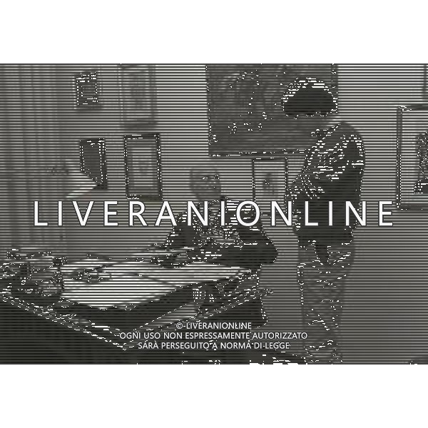 1984 MILANO REDAZIONE DEL IL GIORNALE NUOVO IL DIRETTORE INDRO MONTANELLI NEL SUO UFFICIO AG ALDO LIVERANI SAS