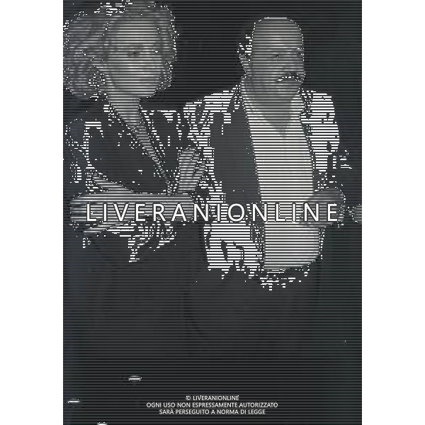 1987 VENEZIA FESTIVAL DEL CINEMA NELLA FOTO MAURIZIO COSTANZO CON MARTA FLAVI AG ALDO LIVERANI SAS