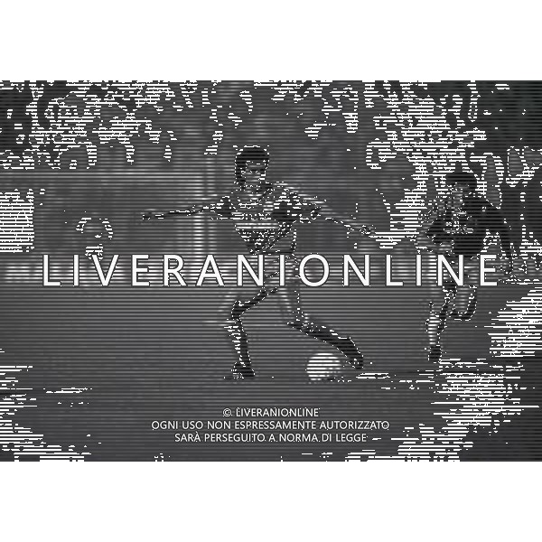 18-10-1989 MILANO CHAMPIONS LEAGUE MILAN REAL MADRID 2-0 NELLA FOTO HUGO SANCHEZ AG ALDO LIVERANI SAS