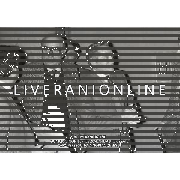 RETROSPETTIVA GIAMPIERO BONIPERTI PRESIDENTE JUVENTUS CALCIO NELLA FOTO GIAMPIERO BONIPERTI CON IL PRESIDENTE DEL VERONA CALCIO TINO GIUDOTTI AG ALDO LIVERANI SAS